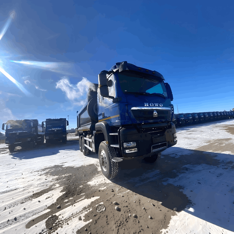 HOWO TX 6x6 Dump Truck 440HP 18-25T GVW | Blue Heavy-Duty Dump Truck - Image 2