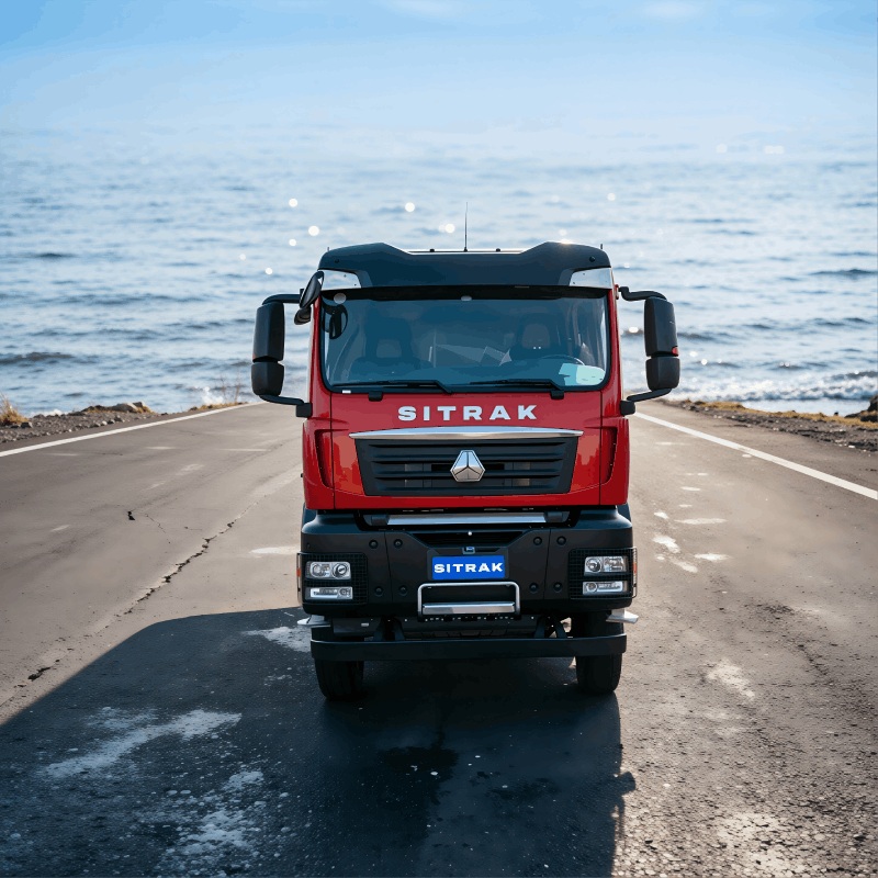 Sitrak 6x4 LNG Dump Truck 430HP Manual + Retarder | Red Heavy Duty Tipper - Image 5