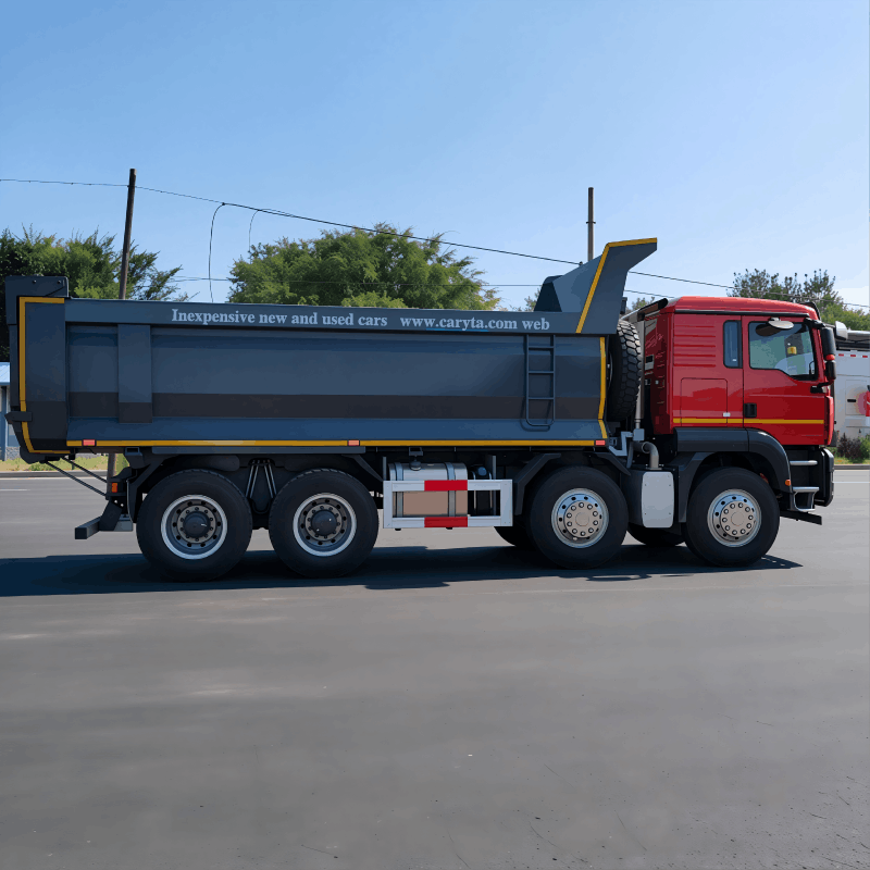 Sitrak 6x4 LNG Dump Truck 430HP Manual + Retarder | Red Heavy Duty Tipper - Image 3